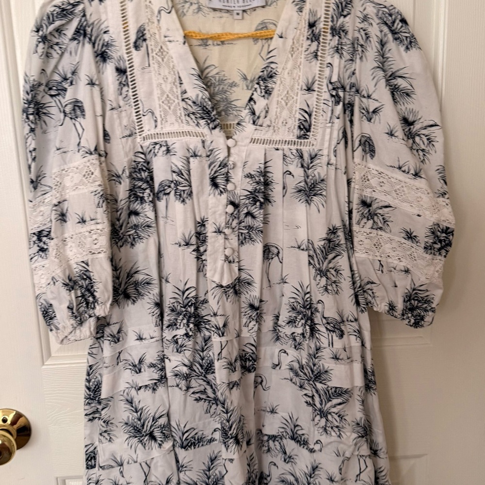 HUNTER BELL jenkins dress in floral garden party print size medium - Picture 4 of 7